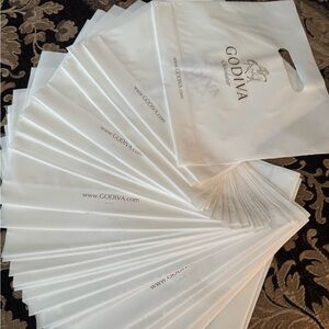 30 Godiva White and Gold Shopping Bags - New